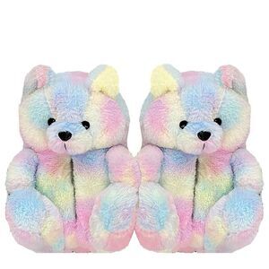 Women Teddy Bear Plush Slippers-NWOT